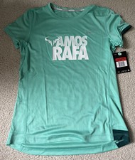 NWT Nike Rafael Nadal Dri Fit Vamos Rafa Shirt Tee Youth/Girls Size L Large