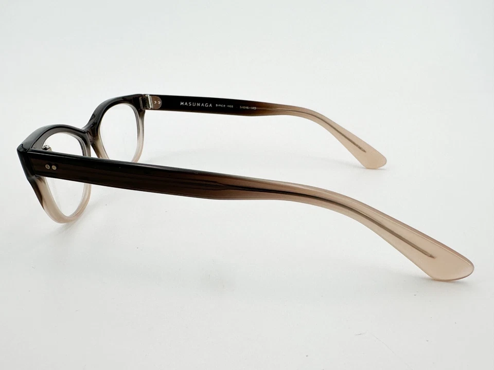 Monturas de gafas Masunaga 008 #23 marrón 49[]16-140 beige ojo de gato Japón J456 Foto 3 de 4