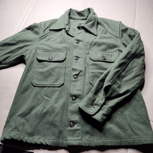 US Army M51 Cold Weather Wool Field Shirt XS Vintage 1940s 1950s - Picture 2 of 6
