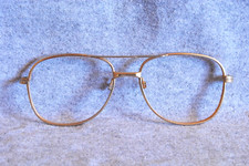 vintage eyeglass frame front gold aviator type 5-3/8
