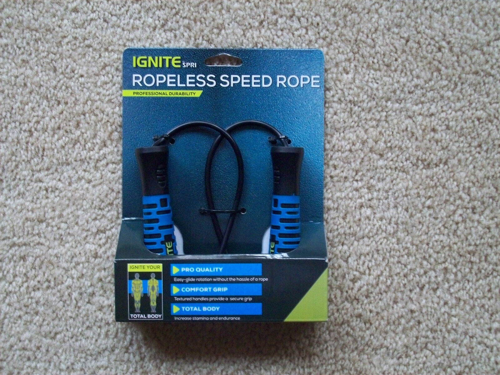 Ignite by SPRI Ropeless Jump Rope - Blue