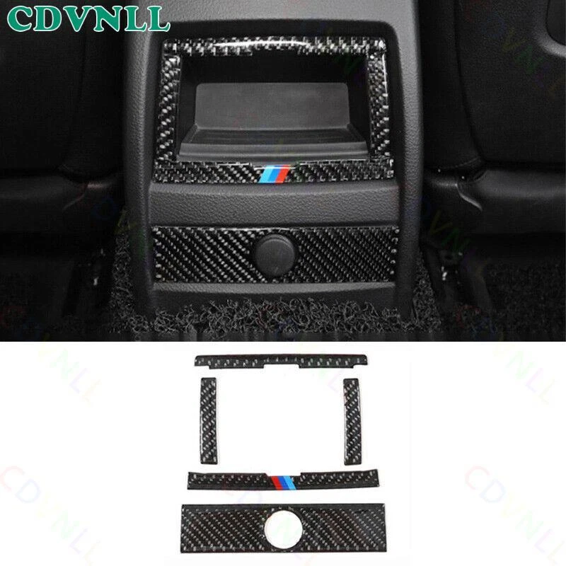 For BMW 3 4 Series GT 13-2019 Real Carbon Fiber Rear Air Outlet Anti-Kick Panel