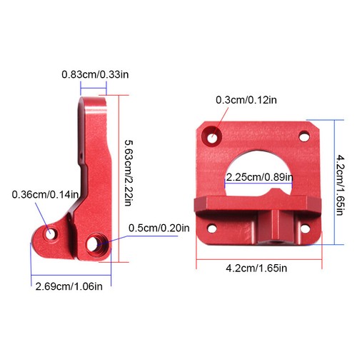 Dual Gear Extruder Upgrade Motor Shaft For CR-10S PRO Ender-3 Btech 3D Printer - Afbeelding 3 van 12