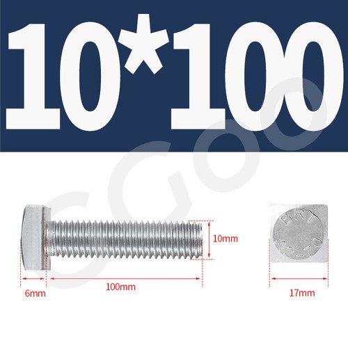 SQUARE HEAD SCREWS A2 STAINLESS STEEL FULLY THREADED BOLTS M4 M5 M6 M8 M10 M12 - Picture 57 of 70