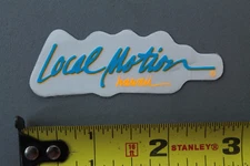 LOCAL MOTION Hawaii Surfboard Clear Blue Orange LM3 80's Vintage Surfing STICKER