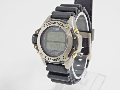 Vintage Casio Digital Watch Dep-700 Titanium Diver Scuba Log  