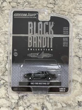 Greenlight Black Bandit 1982 Ford Mustang SSP 1/64 28050-B