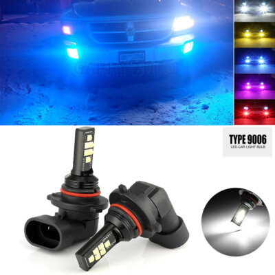 2PCS LED 9006 HB4 Fog Light high-power Conversion Bulbs Kit 6 colors available