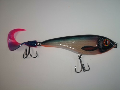 Kunstköder Wobbler Raubfischköder Jerk Hard Bait mit Soft Tail Hecht Angeln - Bild 41 von 52