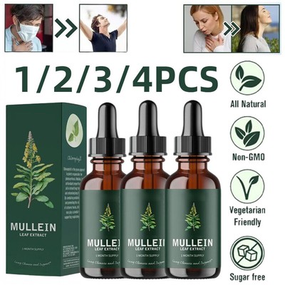 Mullein Leaf Extract Drops Lung Cleanse RespiratoryHealth Care  Herbal Drop