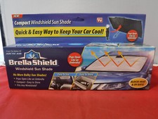 PM2 Ontel Brella Shield Car Windshield Sun Shade Umbrella 31" x 57" Large Black