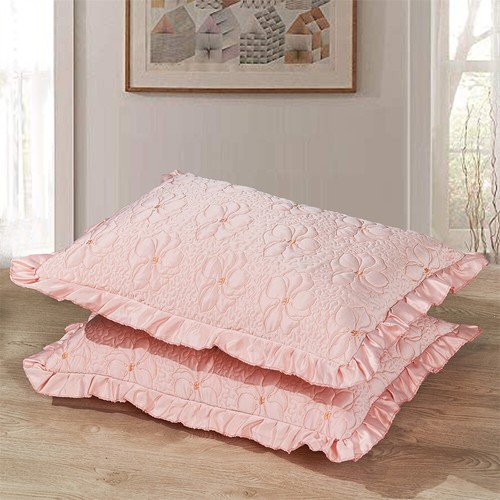 Lux 4Piece Matte Satin Bedding Set Reversible Ruffle Quilted Coverlet Queen/King - Picture 11 of 44