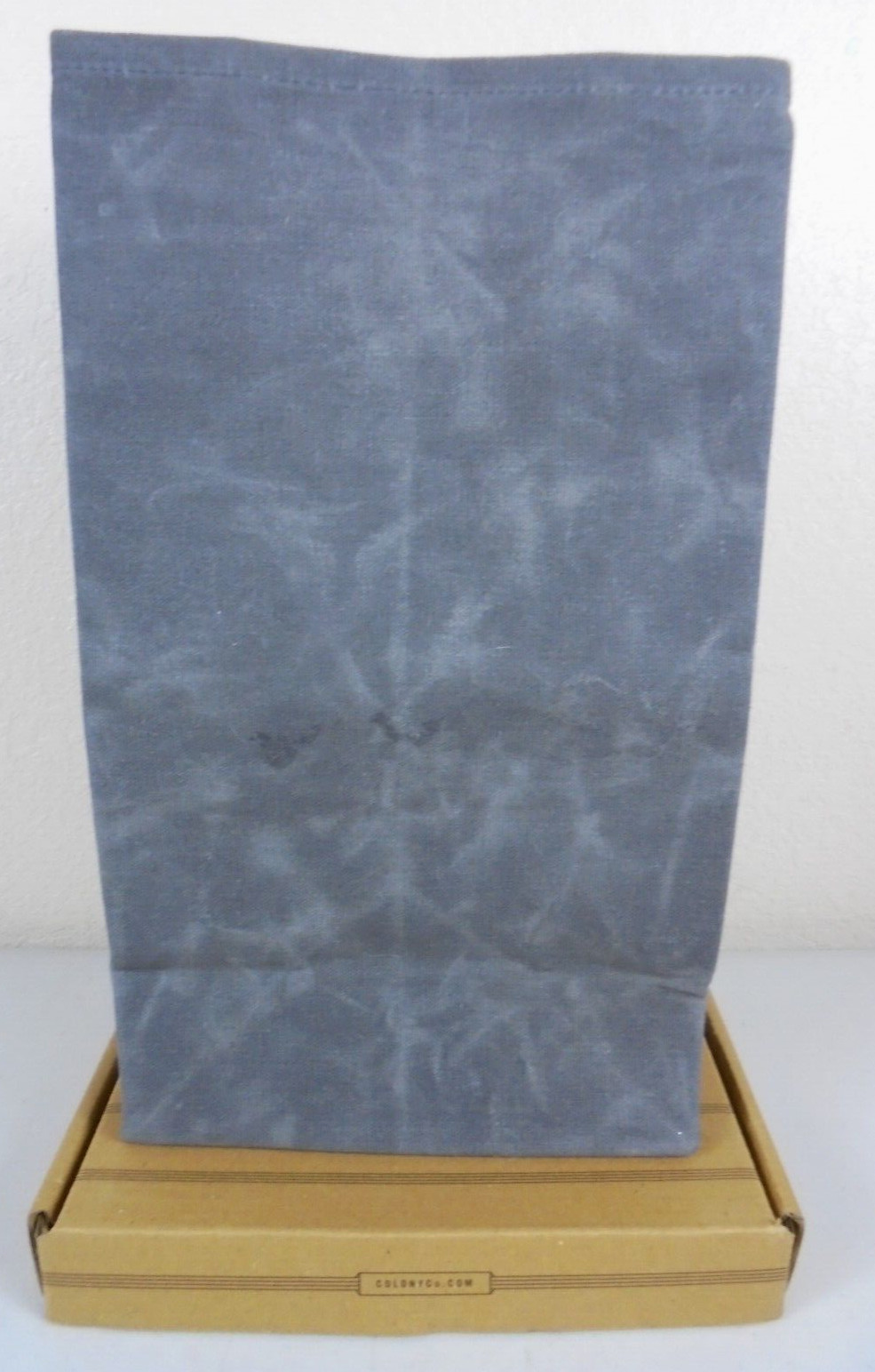 NEW Colony Co. Waxed Canvas Lunch Bag 14x8x5 Gray Color