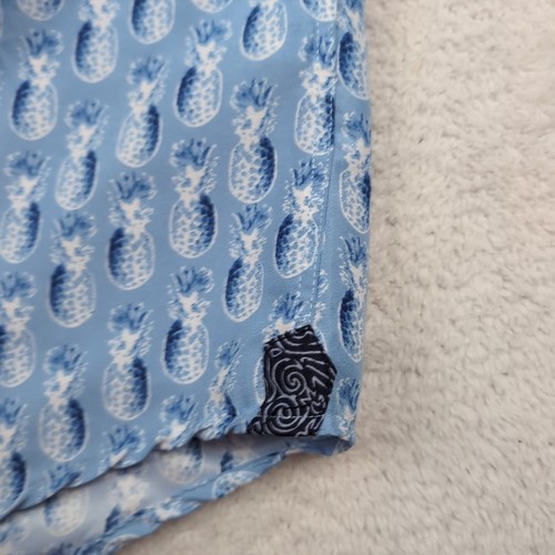 International Report Tropical Collection Blue Short Sleeve Button Up Shirt Large - Picture 5 of 7