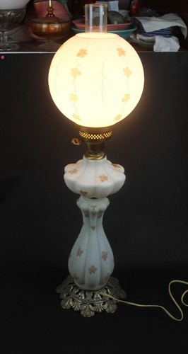 28" Gold Leaf GWTW Mid-Century Modern MCM Hurricane Electric Lamp ☆ Working - Picture 4 of 4