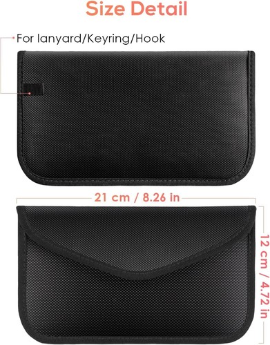 Kompakte 2er-Pack schlüsselloser Zugang Signal blockierende Taschen für ultimative Autosicherheit - Bild 8 von 9