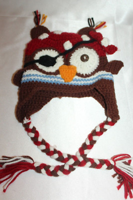 THE DAISY BABY Owl Pirate Knit Beanie Ski Hat