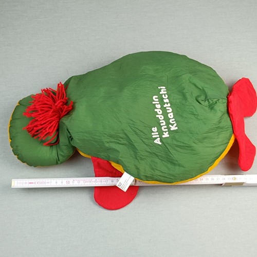 EURO PLAY Mr. Frog Grün Gelb ❤️ Knautschi Ballonseide Vintage Stofftier Kuschel - Bild 5 von 7