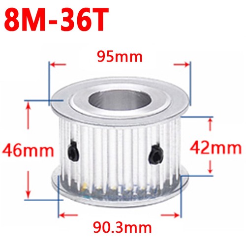 8M 20-40Teeth Timing Pulley Without Step Synchronous Wheel For 40mm Width Belt - Picture 13 of 15