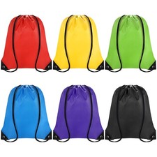 Grneric Drawstring Backpack Bulk 6 PCS Drawstring Bags String Backpack Cinch
