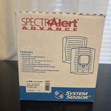 System Sensor SPSW-CLR-ALERT White Wall Speaker Strobe Fire Alarm Honeywell