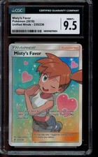 CGC 9.5 MINT+ Pokemon Misty’s Favor Unified Minds Trainer Supporter 235/236 on eBay