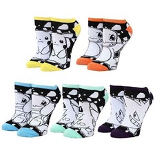 Bioworld Pokemon Multi-Characters Youth Ankle Sock 5-Pack