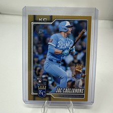 2026 Topps Series 1 Celebration Jac Caglianone RC Gold 29/50 Royals Mascot