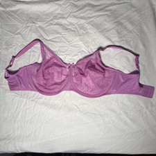  80 Wacoal Womens Bra US Size 34G Full Coverage Underwire Hot Pink Purple 855186