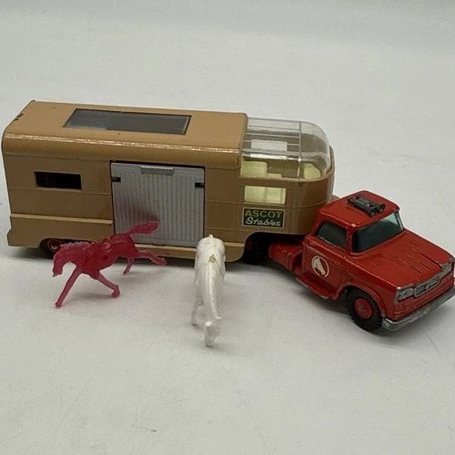 Vintage Matchbox Lesney King Size No. K-18 Dodge Tractor & Articulated Horse Van