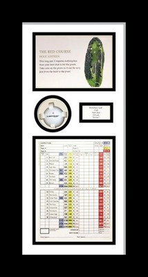 Golfball Display Rahmen 20x12, Hole in One Foto Shadow Box Case weiß Halterung