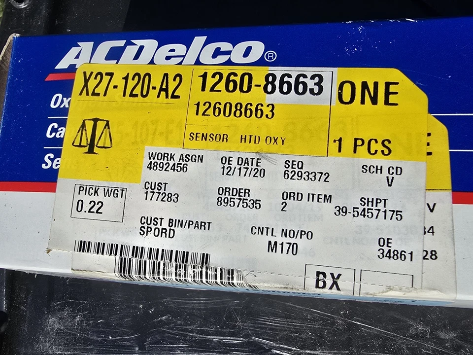 Sensor de oxígeno GM 12608663 H02 para Chevrolet GMC genuino OEM GM Foto 2 de 3