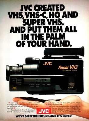 1988 JVC Super VHS Video Recorder Camcorder Print Ad - We've seen the future