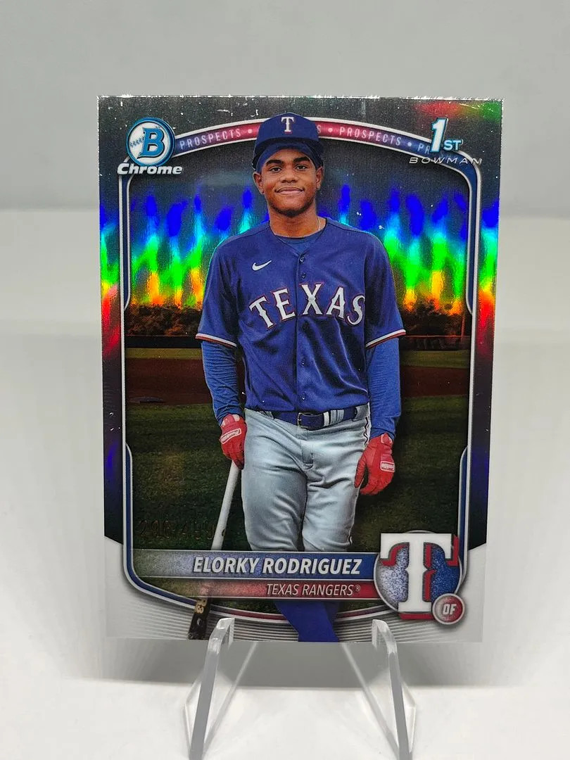 Elorky Rodriguez 2025 Bowman Chrome Refractor /499 #BCP-186 Rangers