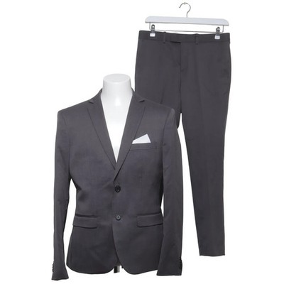Pier One, Anzug, Größe: 48, Elasthan/Polyester/Wolle, Grau, Einfarbig #m3D