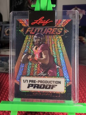 2024 Leaf Vivid Pre-Production Proof Orange Black Mojo Unsigned 1/1 Kyron Drones