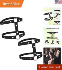 Fashionable Gothic Punk Leg Harness - Adjustable Thigh Belt for Clubbing