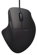 ELECOM Mouse SHELLPHA Wired Quiet 5 Buttons  Tilt M Size Antibacterial Black