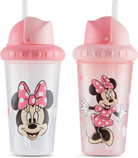 Toddler Sippy Cups for Boys and Girls  10 Ounce Sippy Cup Pack of Two with Stra