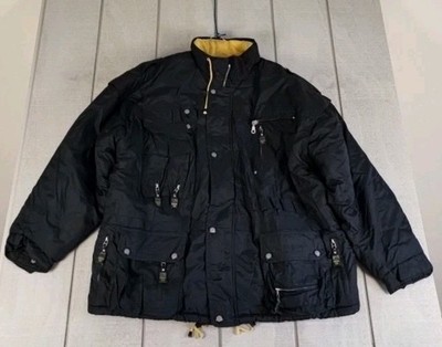 Boss Survival Gear Mens Navy Blue and Yellow Winter Jacket Size XXL - Vintage 