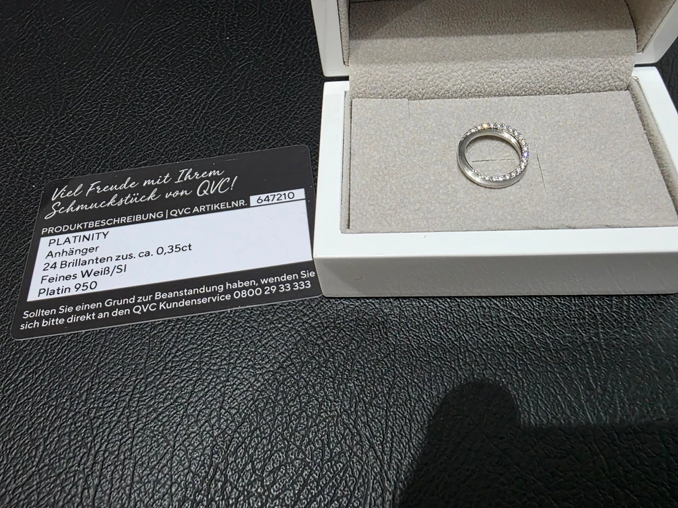 QVC Platinity, 950er Platin Kettenanhänger, 24 Brillanten - Bild 2 von 4