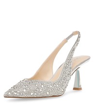 Betsey Johnson Women's Clark Pump, Silver, 9.5 9.5, Silver