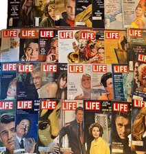 Life Magazine: Random Lot of 5 Magazines from 1960s-70s-80s-90s, Very Good!