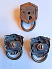 3 Vintage Antique Lion Head Cabinet Door Drawer Pulls Handles Ornate  Victorian — photo 2