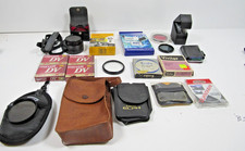 Miscellaneous Vintage Camera Accessories Lot Lens Filters Cases Tapes P42