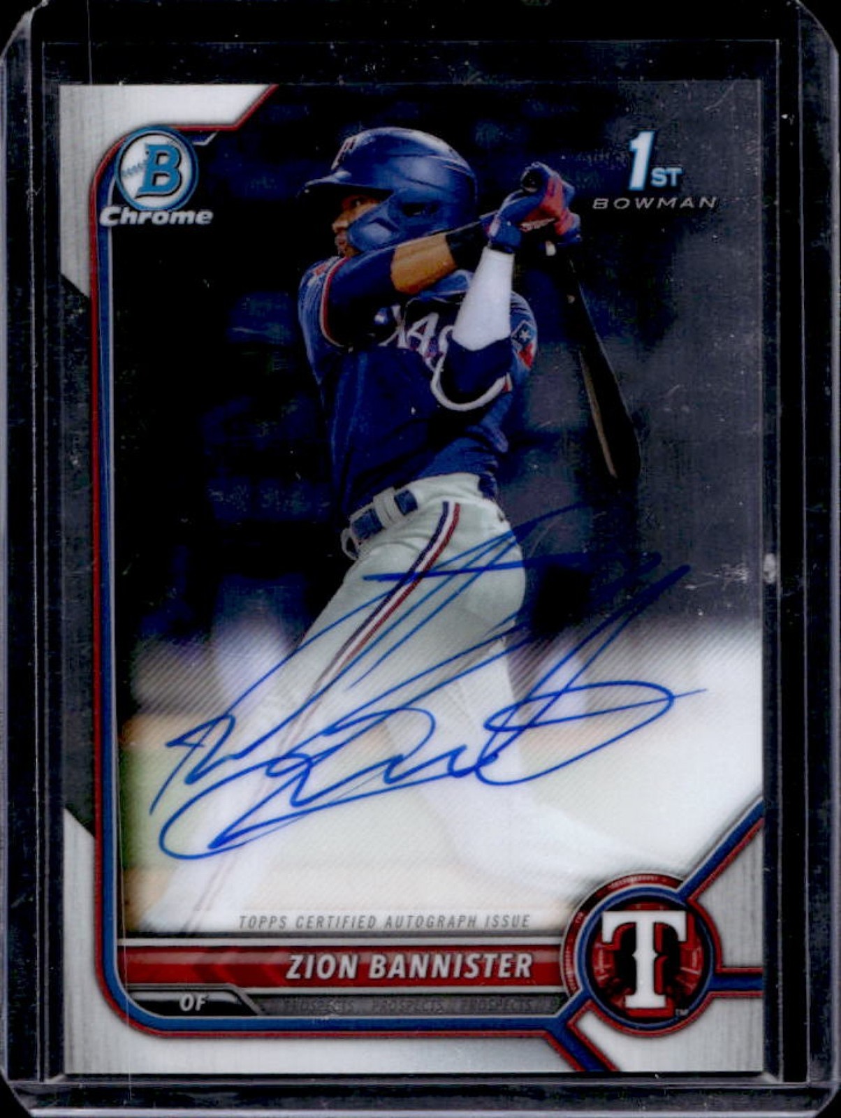 2022 Bowman Zion Bannister Chrome Auto 1st Prospect #CPA-ZB Rangers