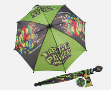 Teenage Mutant Ninja Turtles Stick Umbrella with Clamshell Handle 21"