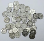 LOT OF 50 MIXED DATE PRE-1965 SILVER ROOSEVELT DIMES! $5 FACE VALUE! NR #G3439