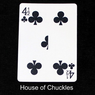 4 1/2 Clubs, Bicycle Printed Gaff Card, Red