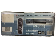 Mitsubishi HS-U449 VCR with Super Fast Rewinding Precision and OTR NIB